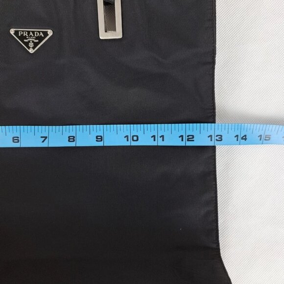 Authentic PRADA Vintage Nylon Tessuto Leather Shoulder Tote Hand Bag Black - Picture 13 of 14